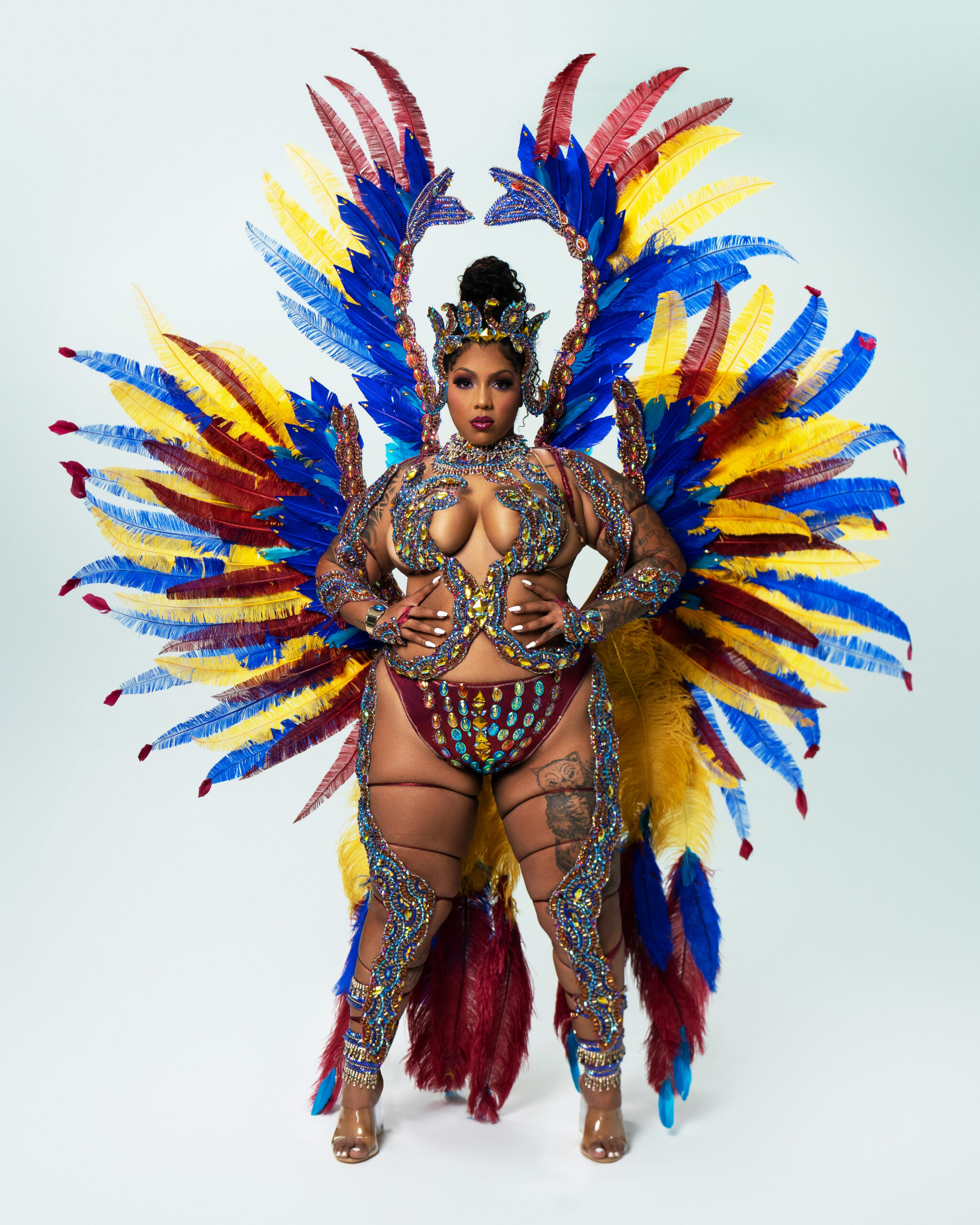 Curvy with Large Feathers